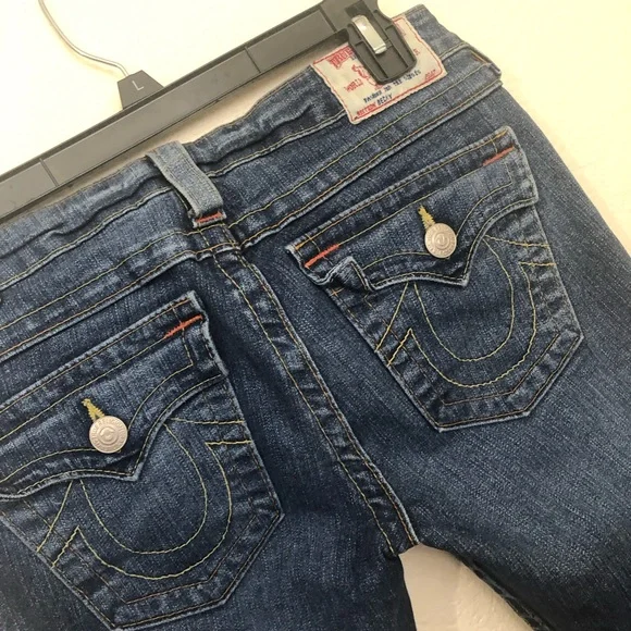 TRUE RELIGION Womens 28 Boot Cut Jeans Becky Medium Wash (altered, shortened) - Picture 12 of 16